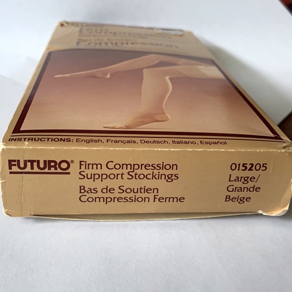 ✨Vintage FUTURO Firm Compression Medical Support Stockings Beige Sz L - Picture 6 of 6